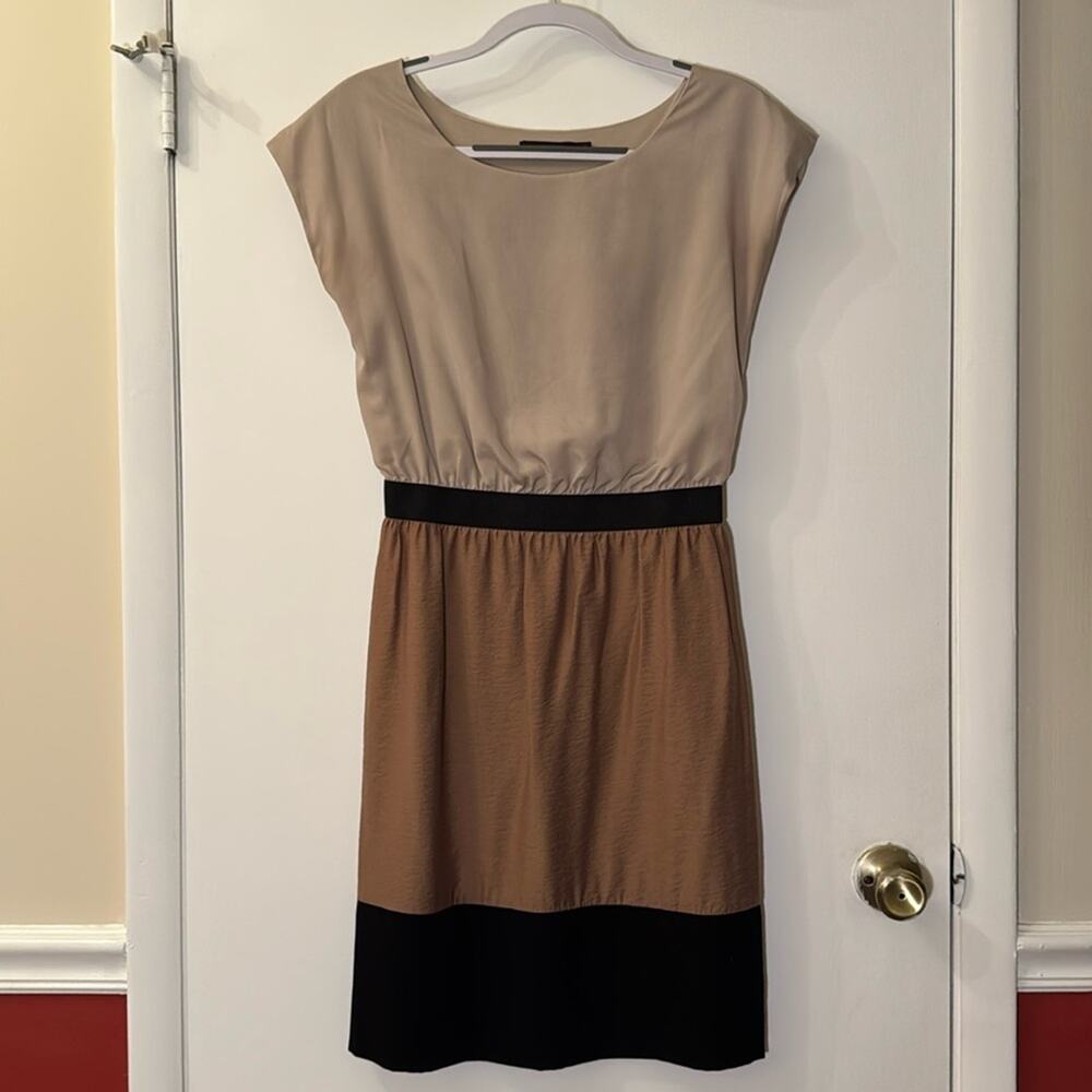 The Limited neutral color‎ block dress